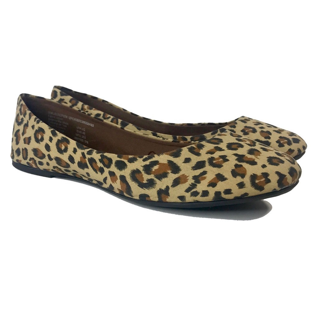 Leopard Print Fabric Casual Ballet Flats